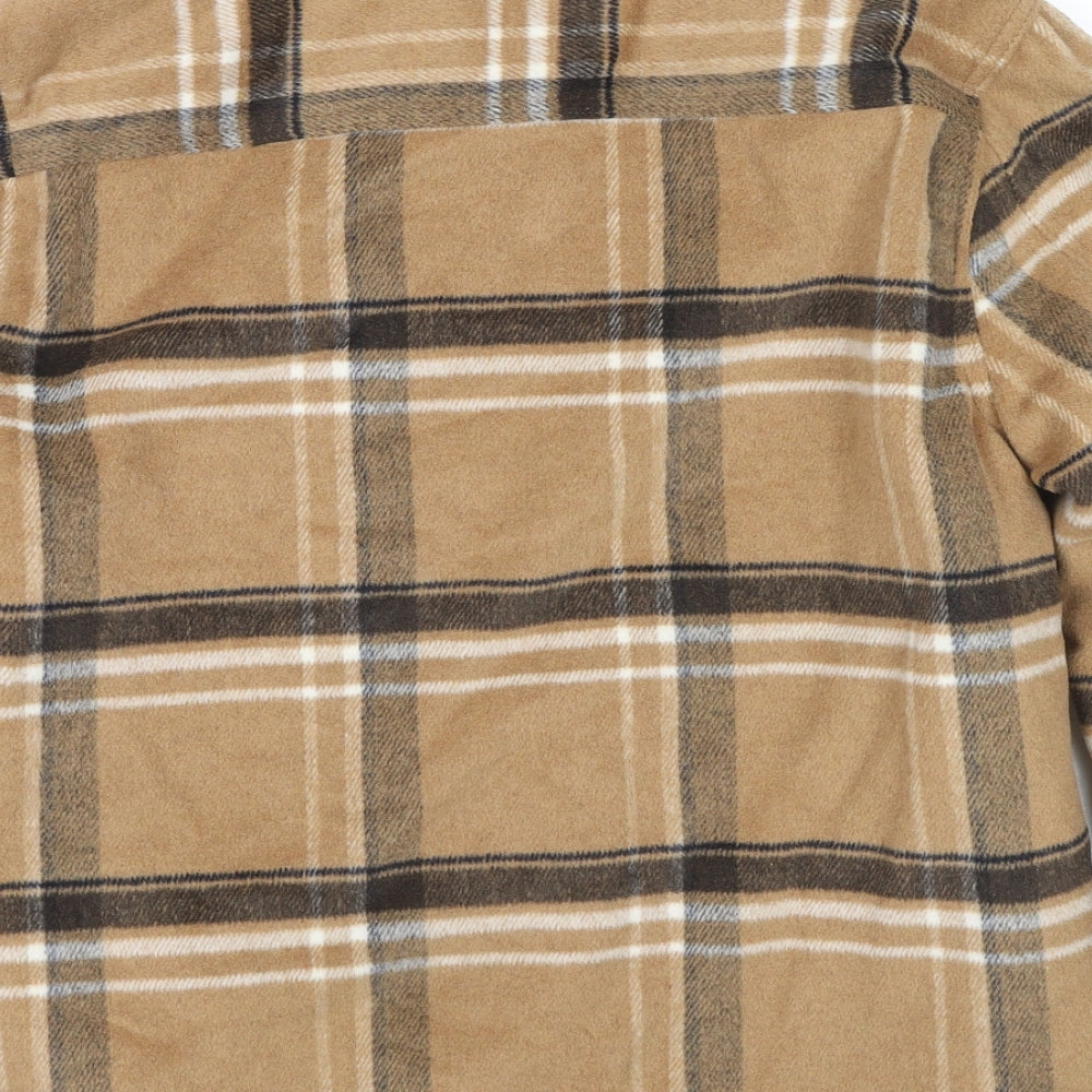Marks and Spencer Mens Beige Check Jacket Size S Button