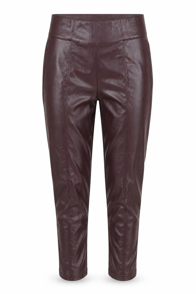 Marks and Spencer Womens Red Polyester Pedal Pusher Trousers Size 8 L25 in Regular