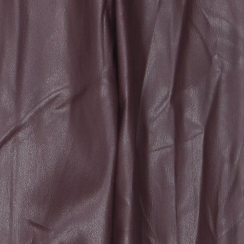 Marks and Spencer Womens Red Polyester Pedal Pusher Trousers Size 8 L25 in Regular