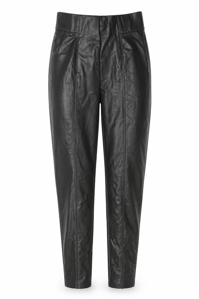 Marks and Spencer Womens Black Polyester Pedal Pusher Trousers Size 8 L29 in Regular