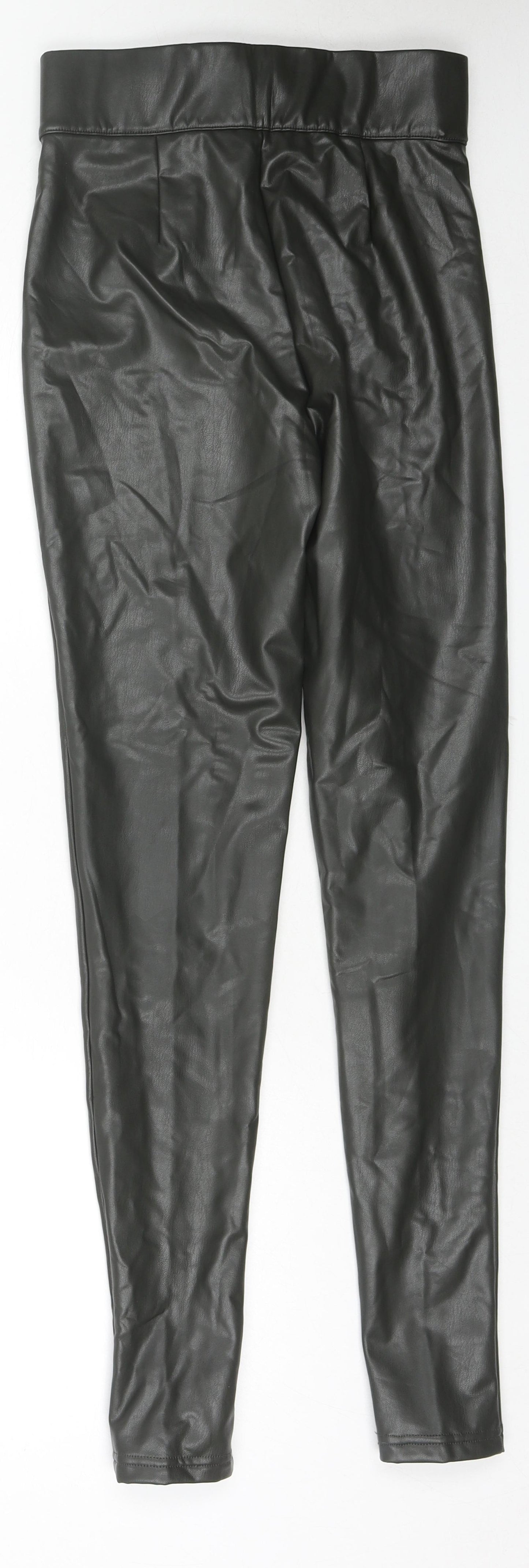 Marks and Spencer Womens Black Polyester Pedal Pusher Trousers Size 8 L29 in Regular