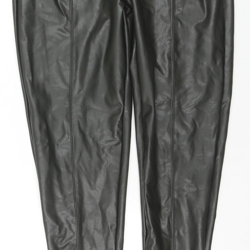 Marks and Spencer Womens Black Polyester Pedal Pusher Trousers Size 16 L28 in Regular