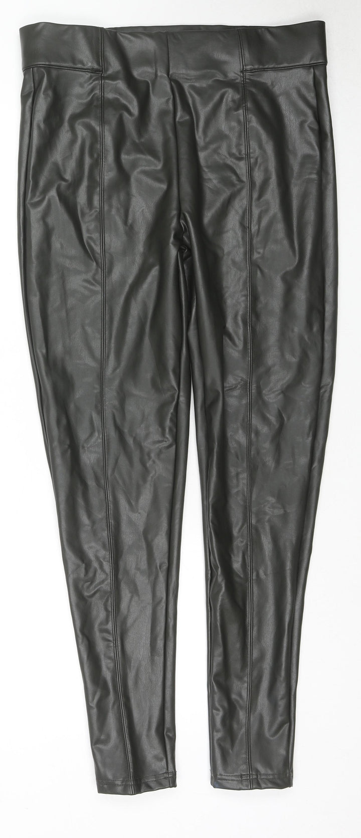 Marks and Spencer Womens Black Polyester Pedal Pusher Trousers Size 16 L28 in Regular