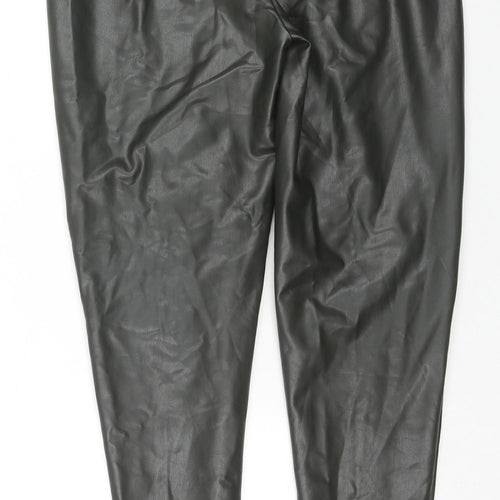 Marks and Spencer Womens Black Polyester Pedal Pusher Trousers Size 16 L28 in Regular