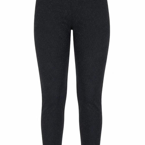Marks and Spencer Womens Black Viscose Pedal Pusher Leggings Size 6 L26 in - Glitter Detail