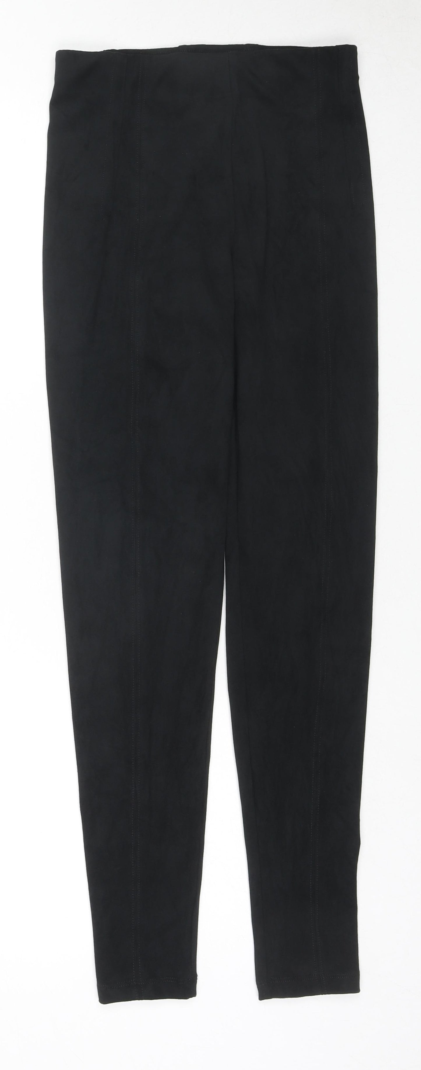 Marks and Spencer Womens Black Polyester Capri Leggings Size 6 L26 in