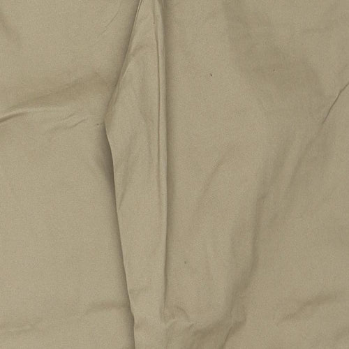 Marks and Spencer Mens Brown Cotton Trousers Size 40 in L29 in Regular Zip