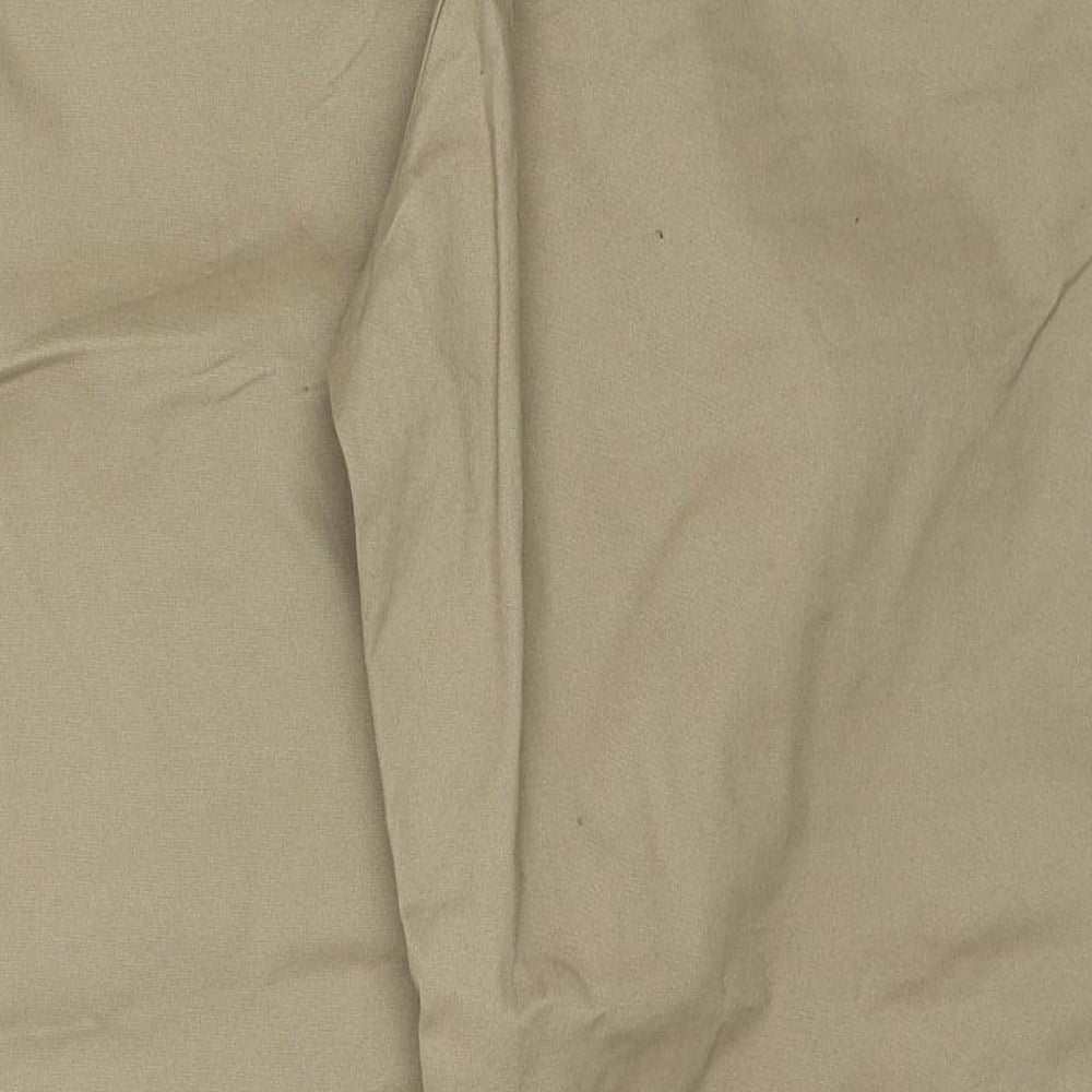 Marks and Spencer Mens Brown Cotton Trousers Size 40 in L29 in Regular Zip