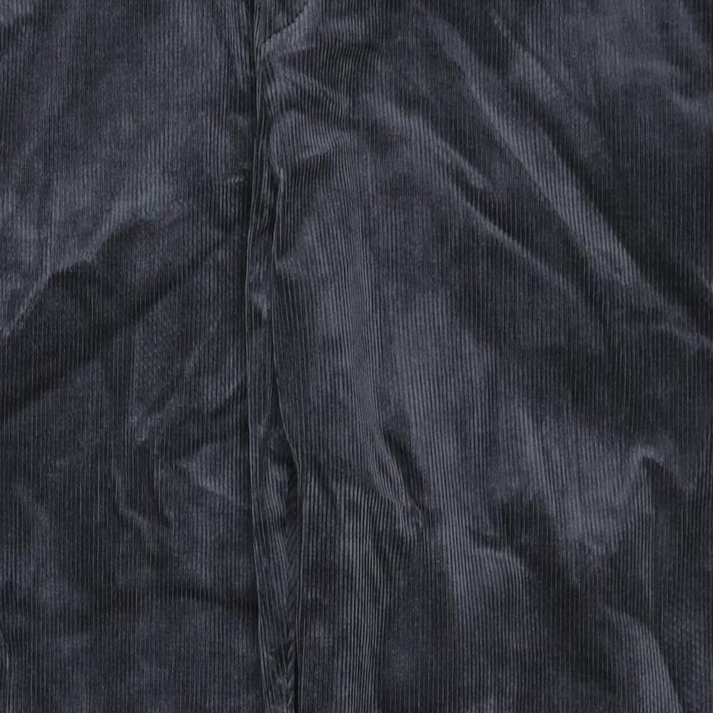 Marks and Spencer Mens Grey Cotton Trousers Size 44 in L33 in Regular Zip