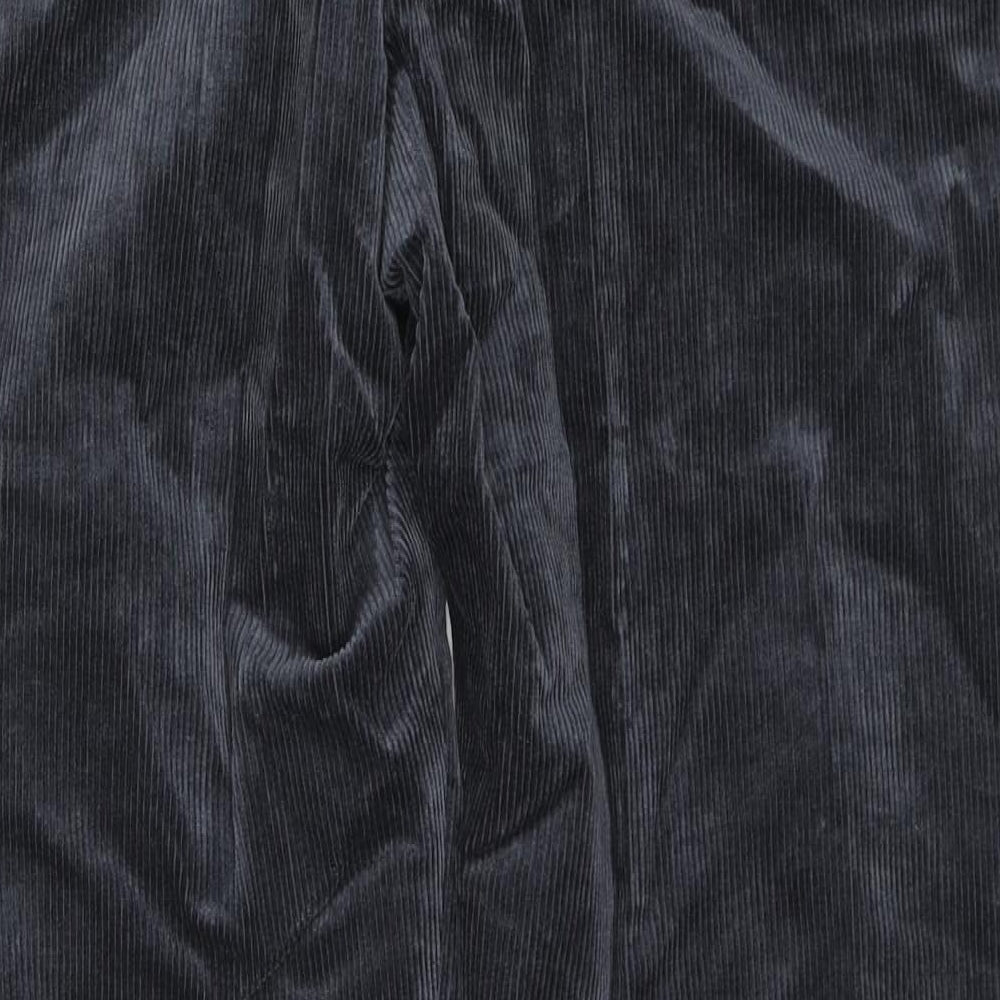 Marks and Spencer Mens Grey Cotton Trousers Size 44 in L33 in Regular Zip