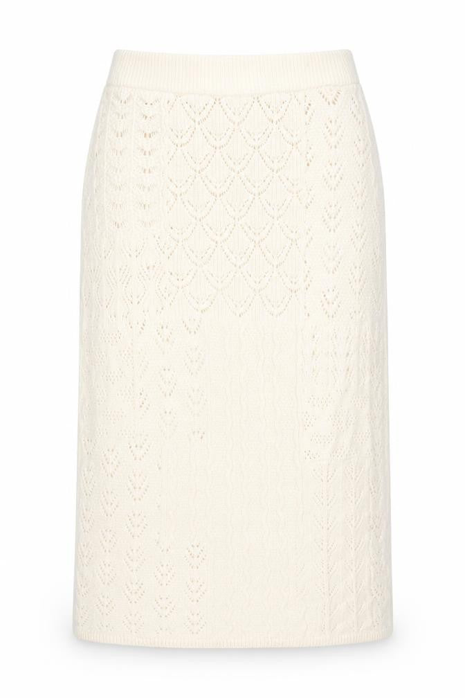 Marks and Spencer Womens Ivory Acrylic A-Line Skirt Size S