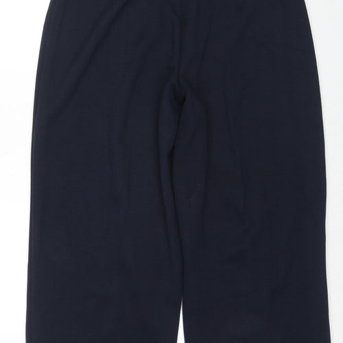 Marks and Spencer Womens Blue Polyester Trousers Size 20 L27 in Regular