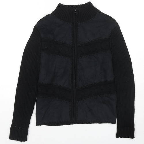 Diva Womens Black Jacket Coat Size M Zip - Size M/L