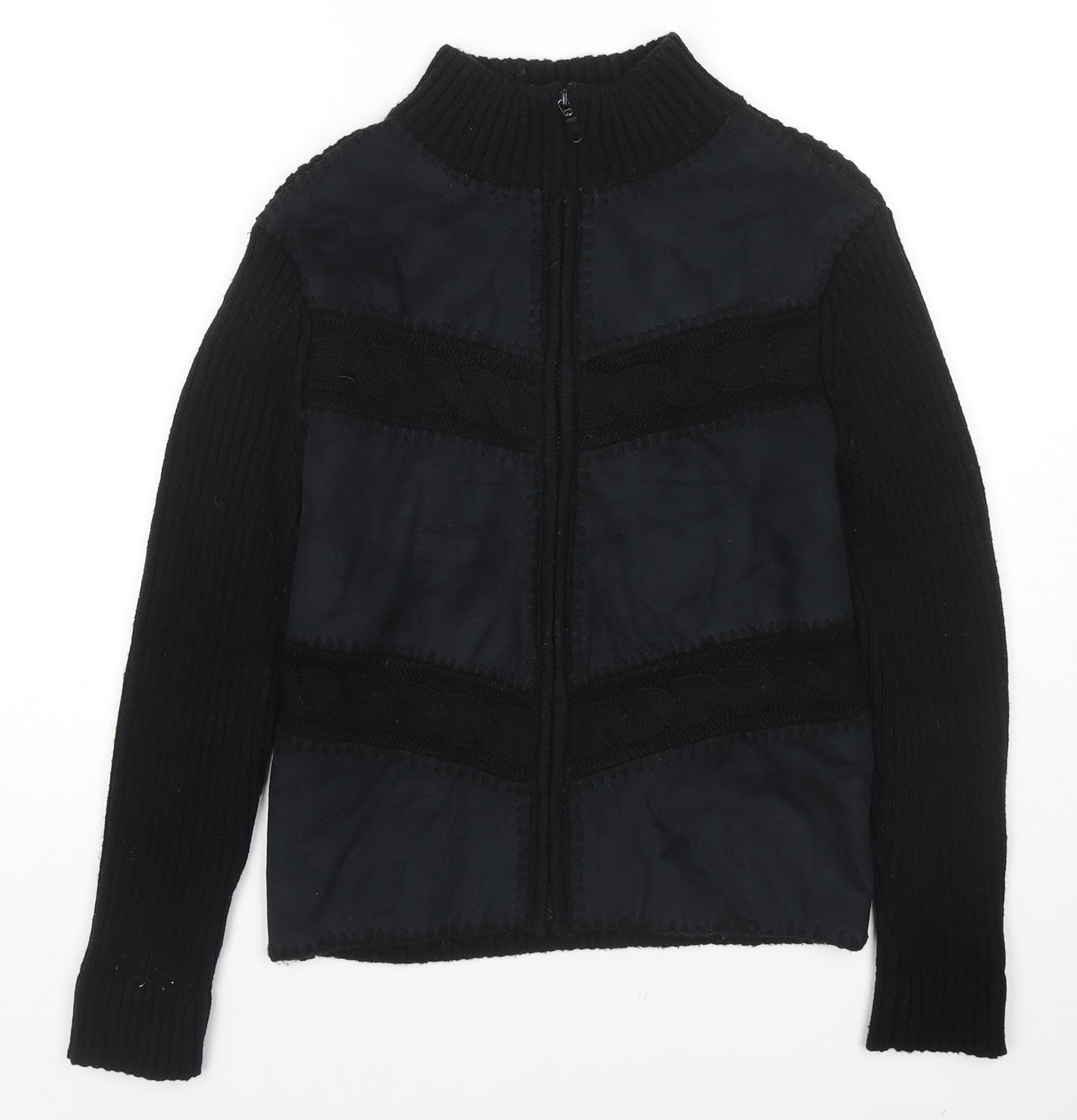 Diva Womens Black Jacket Coat Size M Zip - Size M/L