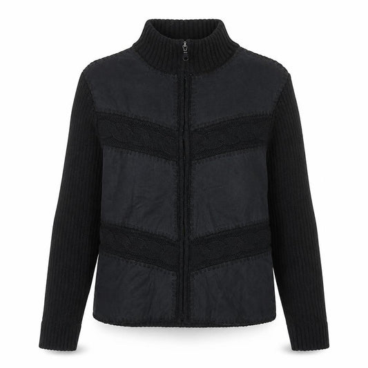 Front view of Diva women’s black jacket coat, size M, zip -, size M/l