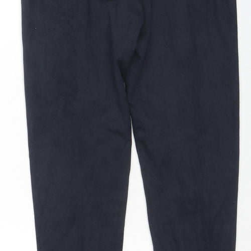 Marks and Spencer Womens Blue Polyester Pedal Pusher Trousers Size 8 L24 in Regular