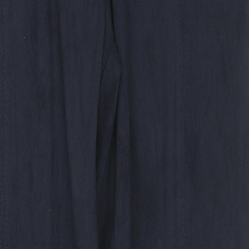 Marks and Spencer Womens Blue Polyester Pedal Pusher Trousers Size 8 L24 in Regular
