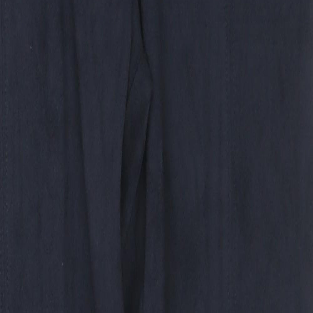 Marks and Spencer Womens Blue Polyester Pedal Pusher Trousers Size 8 L24 in Regular