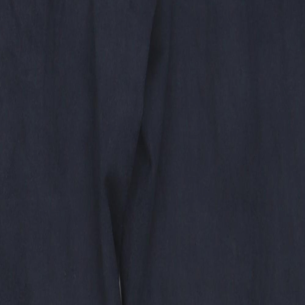 Marks and Spencer Womens Blue Polyester Pedal Pusher Trousers Size 8 L24 in Regular