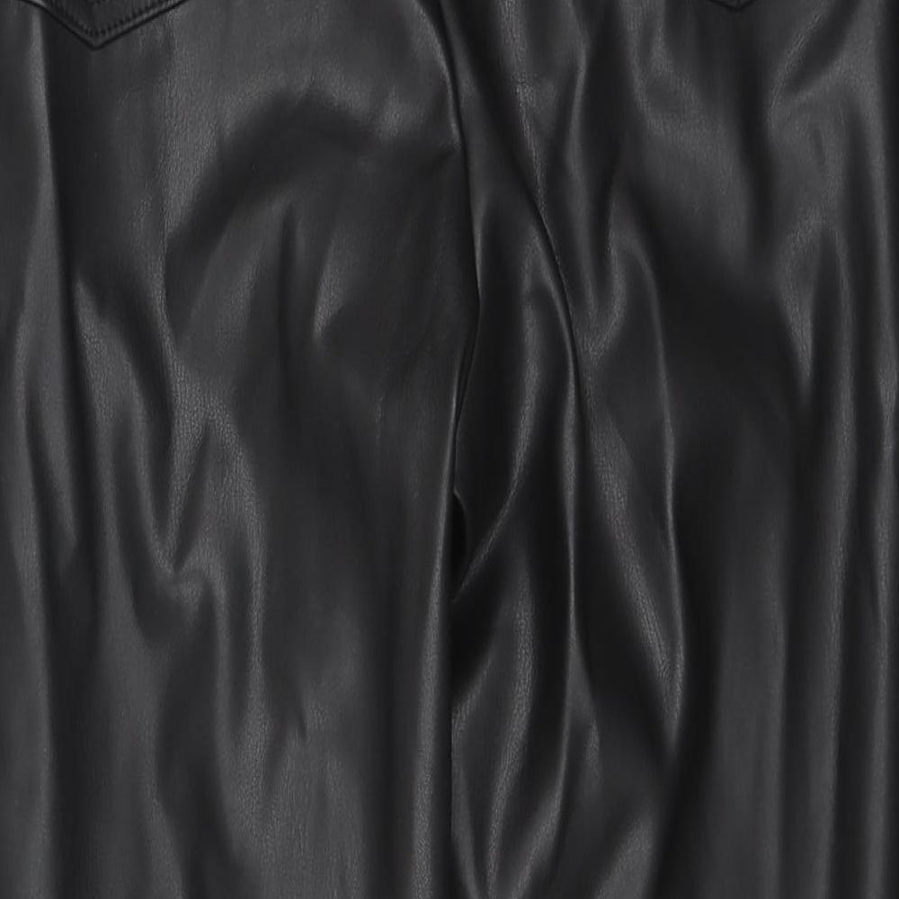 Marks and Spencer Womens Black Polyester Trousers Size 20 L23 in Regular Zip