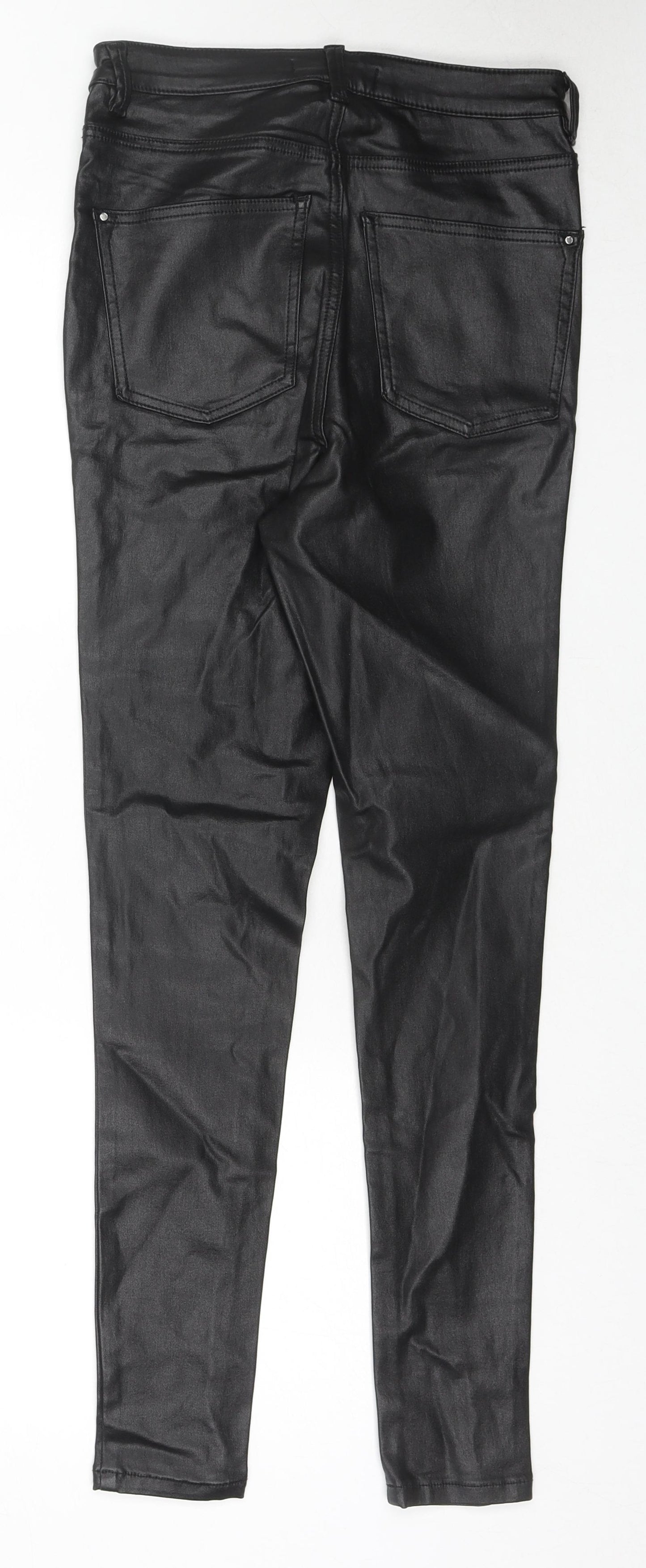 Very Womens Black Viscose Jegging Trousers Size 12 L27 in Regular Zip