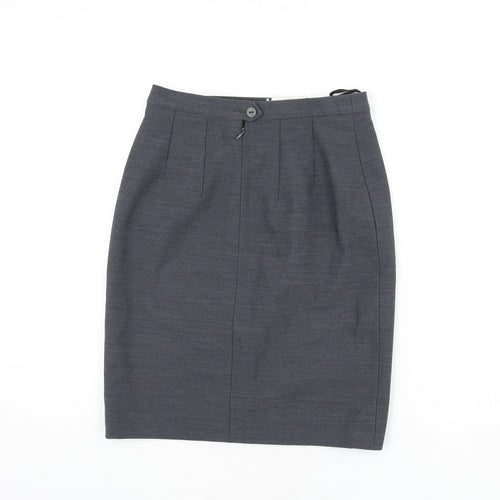 LUCIA Womens Grey Polyester Straight & Pencil Skirt Size 12 Zip