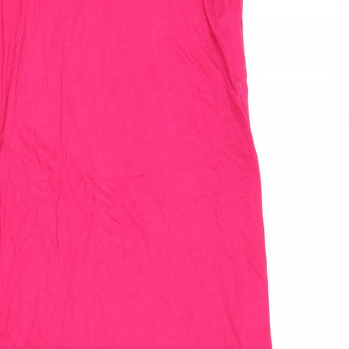 Divided by H&M Womens Pink Polyester Tank Dress Size XS Round Neck Pullover - Tie Detail