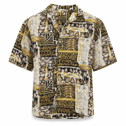 Pull&Bear Mens Multicoloured Geometric Viscose Button-Up Size XS Collared Button