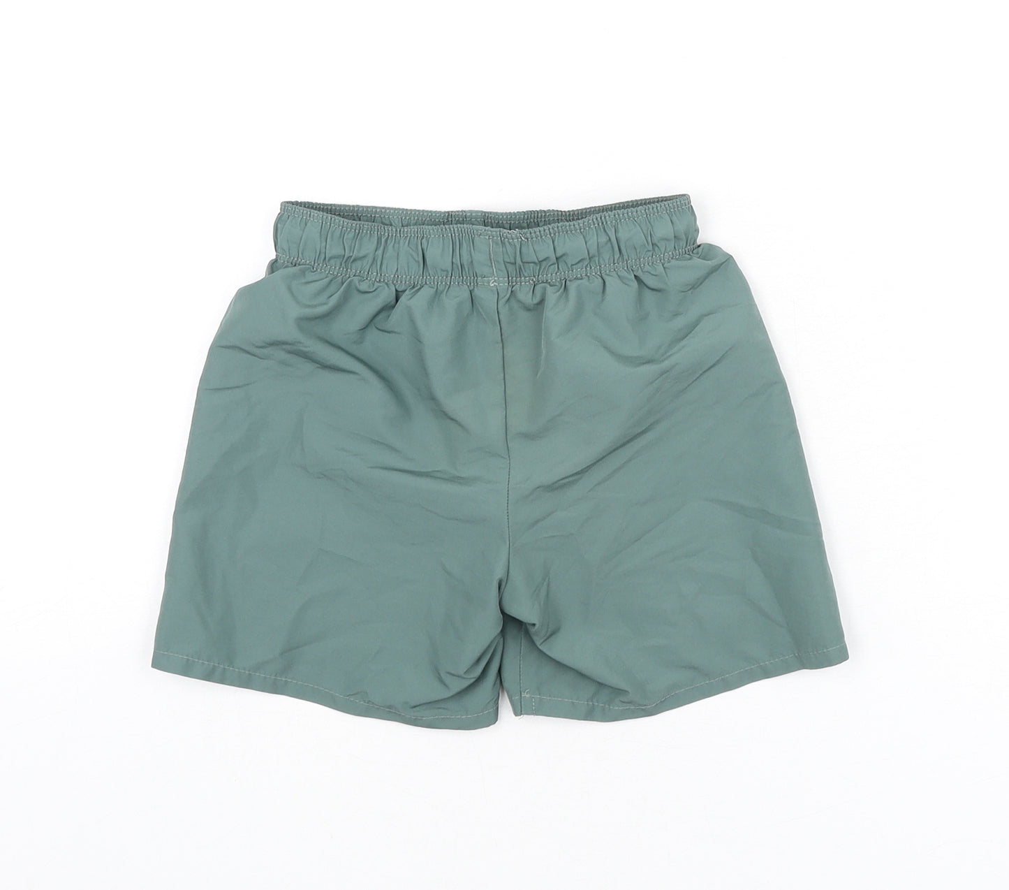 H&M Boys Green Polyester Bermuda Shorts Size 4-5 Years Regular Drawstring - Swim Shorts, Size 4-6