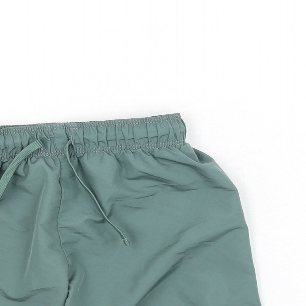 H&M Boys Green Polyester Bermuda Shorts Size 4-5 Years Regular Drawstring - Swim Shorts, Size 4-6