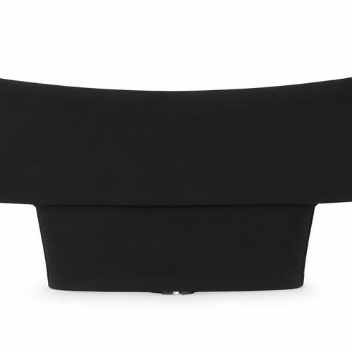 Missguided Womens Black Polyester Cropped Blouse Size 10 Off the Shoulder - Bardot, Cropped