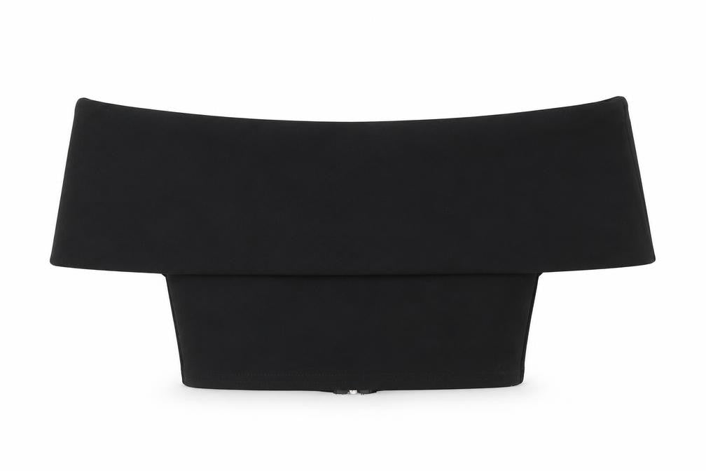 Missguided Womens Black Polyester Cropped Blouse Size 10 Off the Shoulder - Bardot, Cropped