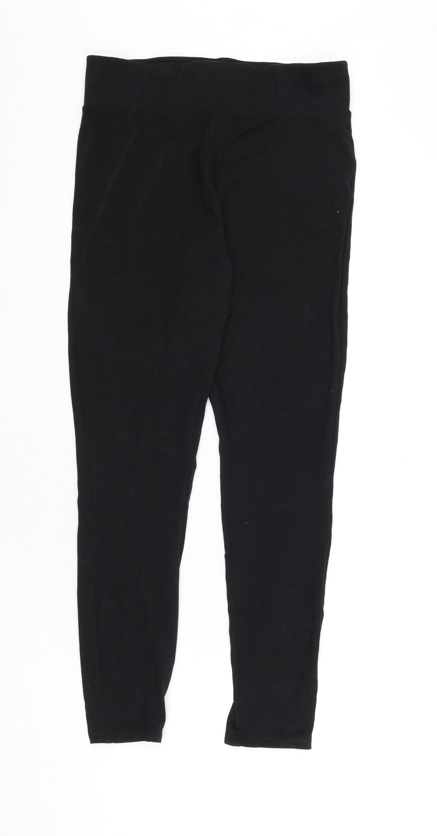 New Look Womens Black Cotton Capri Leggings Size 12 L25 in