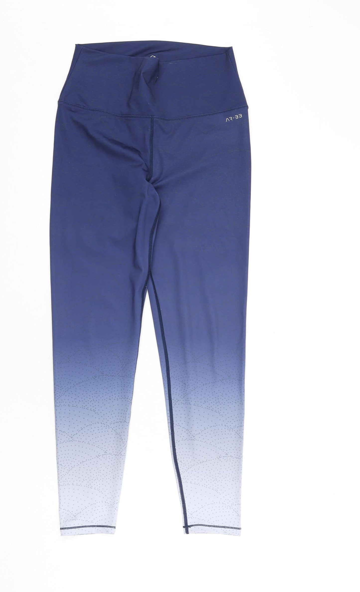 AR33 Womens Blue Polka Dot Polyester Capri Leggings Size M L24 in Regular Pullover - Gradient Effect
