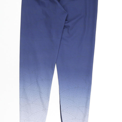 AR33 Womens Blue Polka Dot Polyester Capri Leggings Size M L24 in Regular Pullover - Gradient Effect