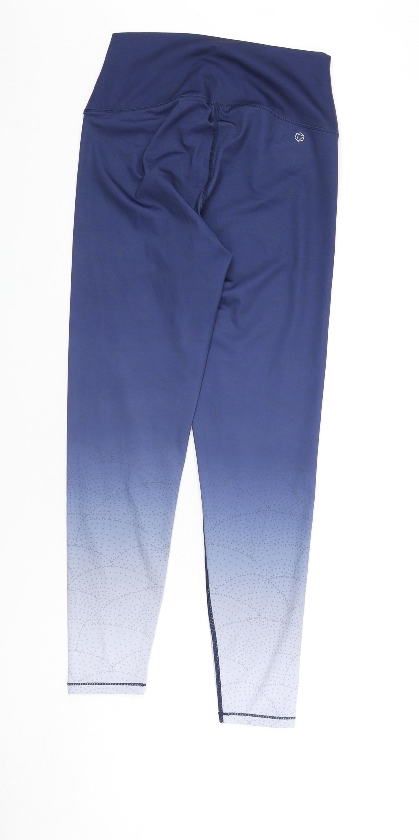 AR33 Womens Blue Polka Dot Polyester Capri Leggings Size M L24 in Regular Pullover - Gradient Effect