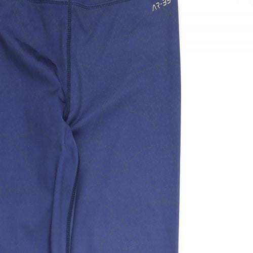 AR33 Womens Blue Polka Dot Polyester Capri Leggings Size M L24 in Regular Pullover - Gradient Effect