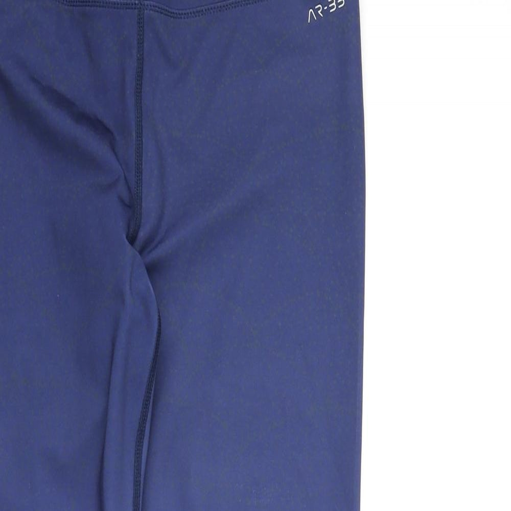 AR33 Womens Blue Polka Dot Polyester Capri Leggings Size M L24 in Regular Pullover - Gradient Effect