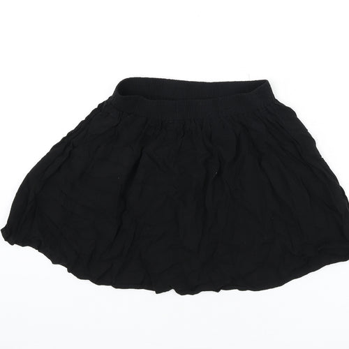FOREVER 21 Womens Black Polyester Skater Skirt Size S