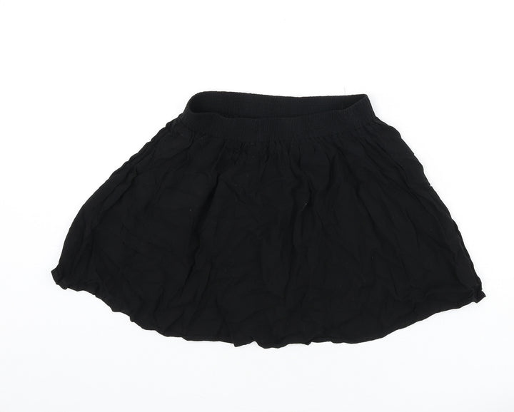 FOREVER 21 Womens Black Polyester Skater Skirt Size S