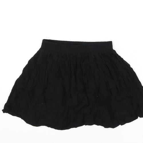 FOREVER 21 Womens Black Polyester Skater Skirt Size S