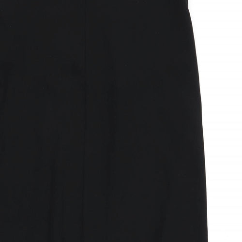 River Island Womens Black Polyester A-Line Size 10 Round Neck Tie - Asymmetric Hem