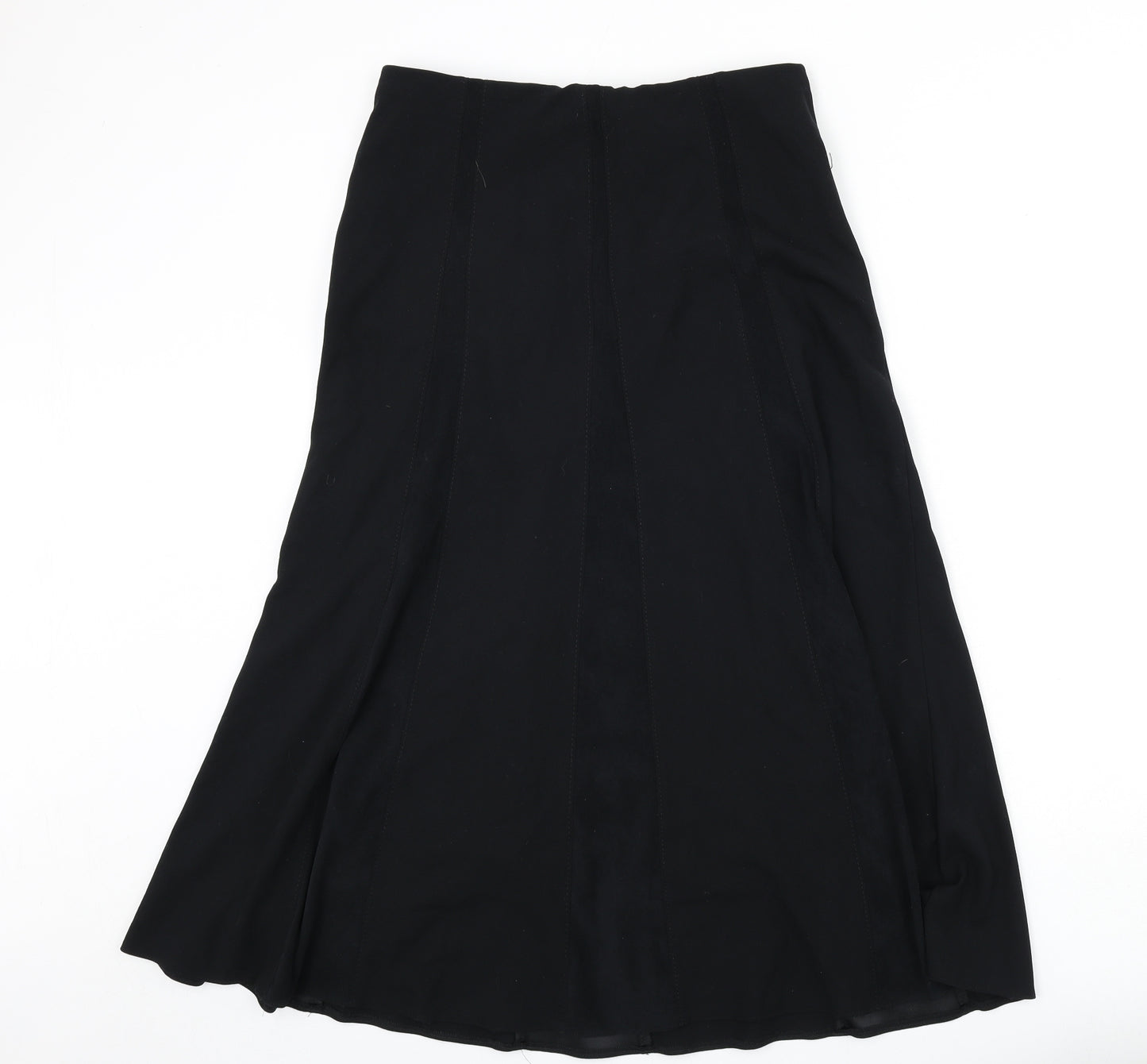 Marks and Spencer Womens Black Viscose Flare Skirt Size 12