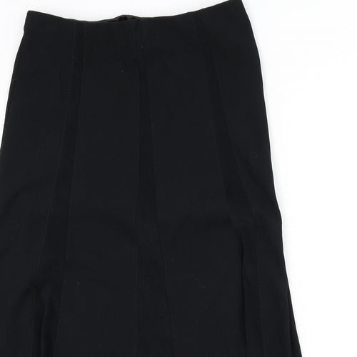 Marks and Spencer Womens Black Viscose Flare Skirt Size 12