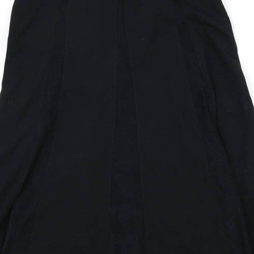 Marks and Spencer Womens Black Viscose Flare Skirt Size 12