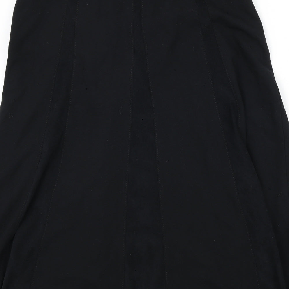 Marks and Spencer Womens Black Viscose Flare Skirt Size 12