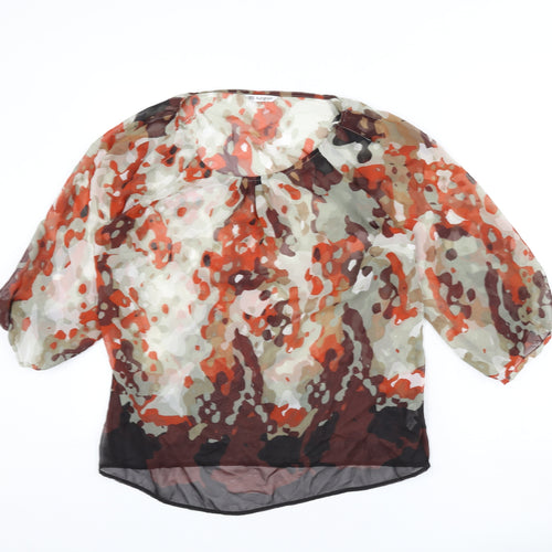Autograph Womens Multicoloured Geometric Polyester Basic Blouse Size 14 Round Neck