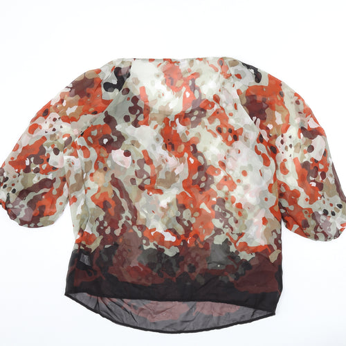Autograph Womens Multicoloured Geometric Polyester Basic Blouse Size 14 Round Neck