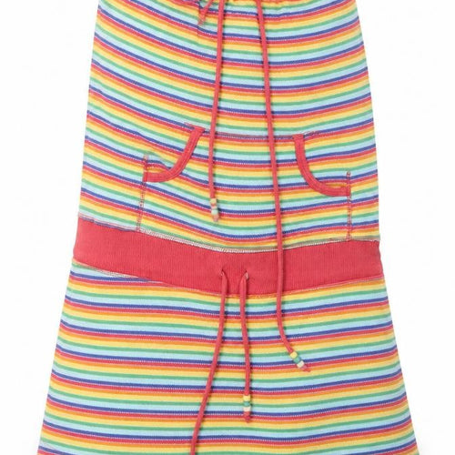 Just Jeans Womens Multicoloured Striped Cotton A-Line Size XS Off the Shoulder Drawstring - Beads, Pockets