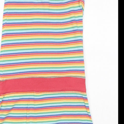 Just Jeans Womens Multicoloured Striped Cotton A-Line Size XS Off the Shoulder Drawstring - Beads, Pockets